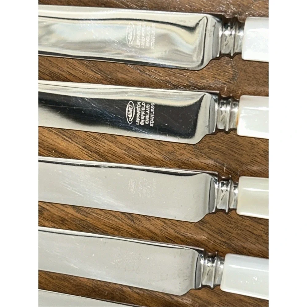 Sheffield‎ Stainless Butter Knives In Box Set Of 6 Vintage